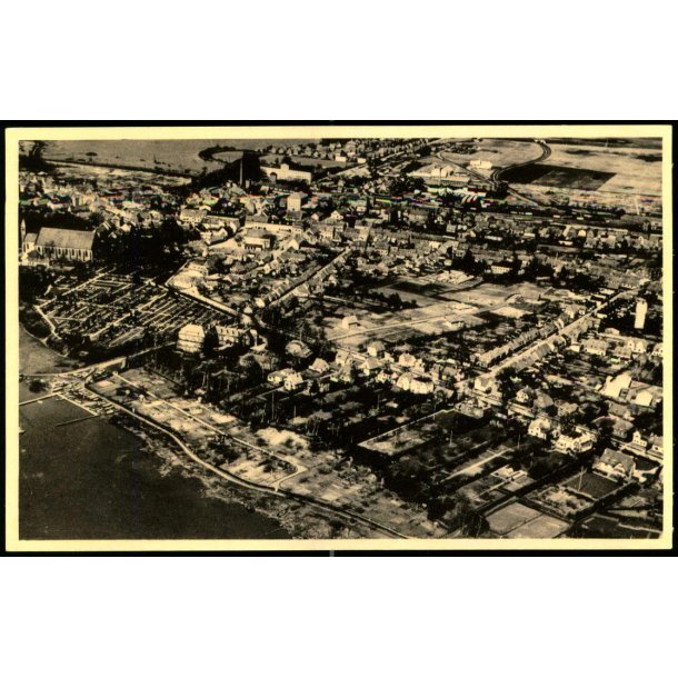 Maribo - Luftfoto - Chr. Bouschingers Bogh. 89875 - Ubrugt