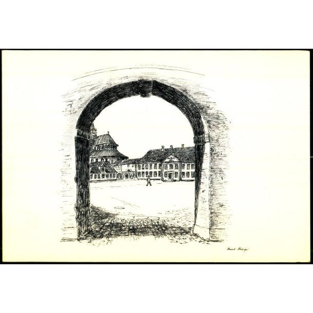 B. Hooge - Dobbeltkort af Hndvrkerhuset - Palet - Roskilde Domkirke - Ubrugt