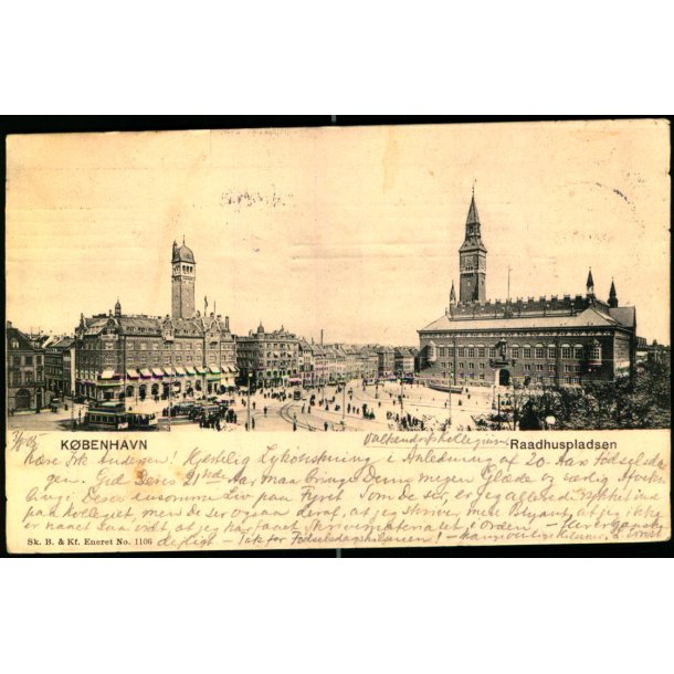 Kbenhavn -  Raadhuspladsen - Sk. B. &amp; Kf. 1106