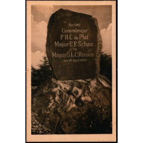 Her faldt P.H.C. du Plat - Major E.F. Schhau og Major S.L.C. Rosen - Chr. Qvist u/n - Ubrugt