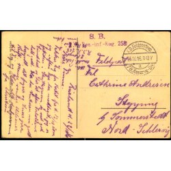 Feldpost - K.D. Feldpostexp.   25 -10 -16 - Til  Sommerstedt - Billedside : Tegning