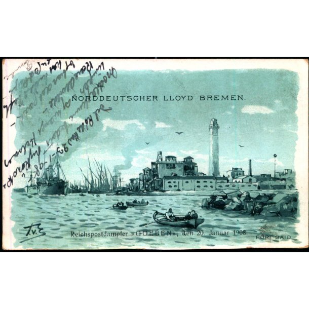 Reichpostdampfer "GOEREN" - Port Said - Norddeutscher Lloyd Bremen - u/n - Brugt