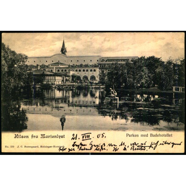 Hilsen fra Marienlyst - Parken med Badehotellet - Bjerregaard 230 - Brugt