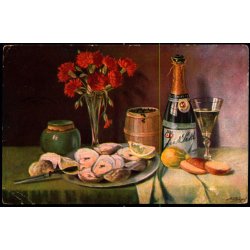 Feldpost - Wilhelmshaven   16 -8-14 - Til  Cuqhaven - Billedside : Opstilling