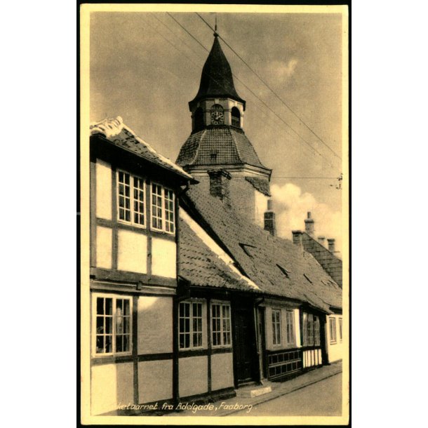 Klokketaarnet fra Adelgade - Faaborg - Eneret 86073 - Brugt