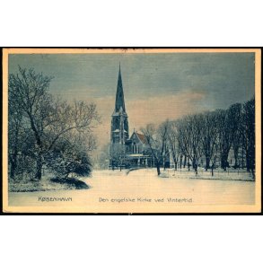Kbenhavn - Den engelske Kirke ved Vintertid - Stender Eneret