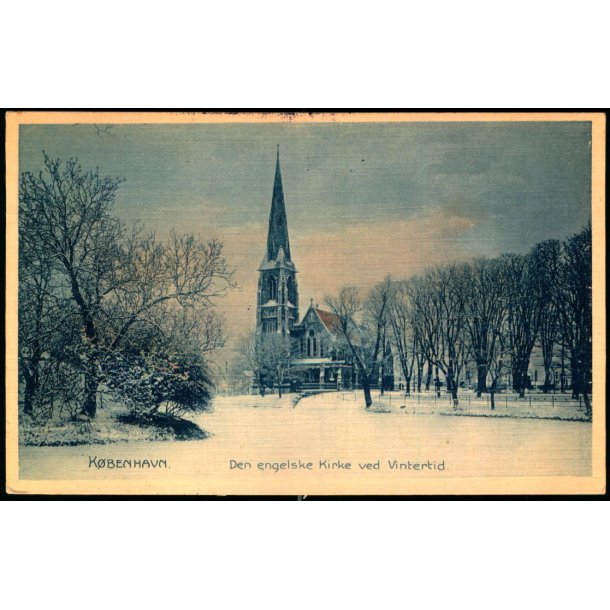 Kbenhavn - Den engelske Kirke ved Vintertid - Stender Eneret