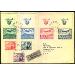 Luftpost Brev fra Tjekoslovakiet til U.S.A. 23 - 9 - 46