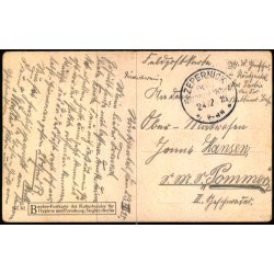 Feldpost - Zeppernisk   24 -12-15 - Til  Pommeren - Billedside : Maleri