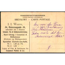 I.I.Worre - Colonial og Delikatessehandel - stersgade 34 - u/n - Ubrugt