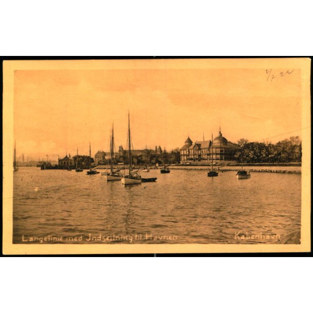 Langelinie med Indsejlining til Havnen - Kbenhavn - Dansk Lystrykkeri 791