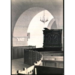 Bornholm - sterlars Rundkirke - Prdikestol og triumfbue - sterlars kirke u/n - Ubrugt