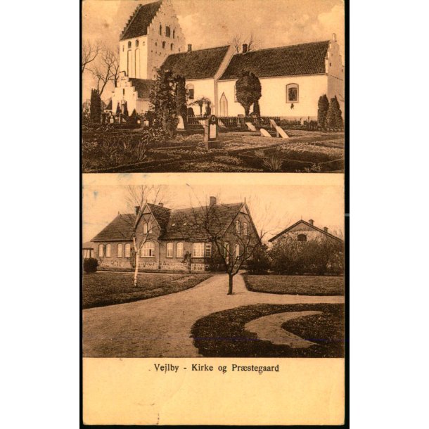 Veilby -  Kirke og Prstegaard - H. Schmidt y 18 - Brugt