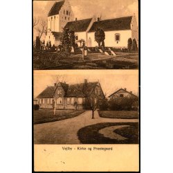 Veilby -  Kirke og Prstegaard - H. Schmidt y 18 - Brugt