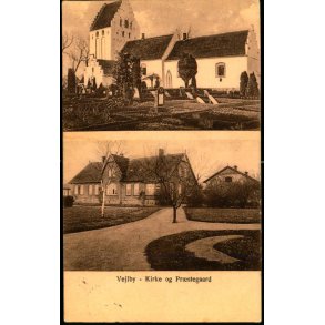 Veilby -  Kirke og Prstegaard - H. Schmidt y 18 - Brugt