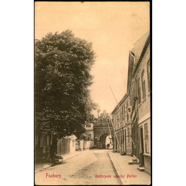 Faaborg - Vestergade uden for Porten - Warburgs Kunst Forlag 5957 - Brugt