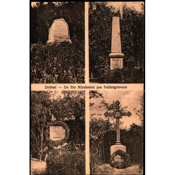 Dybb�l - De fire Mindesten paa F�llesgravene - Chr. Qvist 71 - Ubrugt