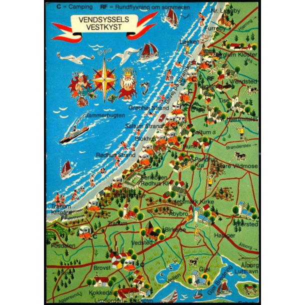 Vensyssels Vestkyst  - Stjerne Foto 35400 - Ubrugt