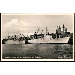 G&ouml;teborg - Hamnan med M/S STOKHOLM och M/S GRIPSHOLM - Fotokort  J&W 258 - Ubrugt