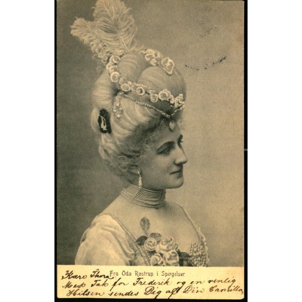 Fru Oda Rostrup i Spgelser u/n