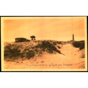 Drachmanns Grav og Fyret paa Skagen - Stender 39514 - Ubrugt