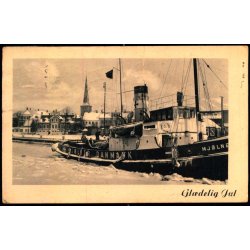 Nyborg - Havnen - Gl�delig Jul - Odense Papir. 83037 - Brugt