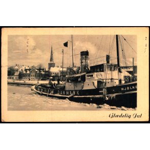 Nyborg - Havnen - Gl�delig Jul - Odense Papir. 83037 - Brugt