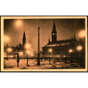 Kbenhavn i Sne - Parti fra Raadhuspladsen - Stender 38239