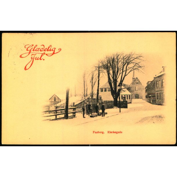 Faaborg - Klerkegade - Gl�delig Jul   -  David J. Bagers Bogh. 41367 - Brugt