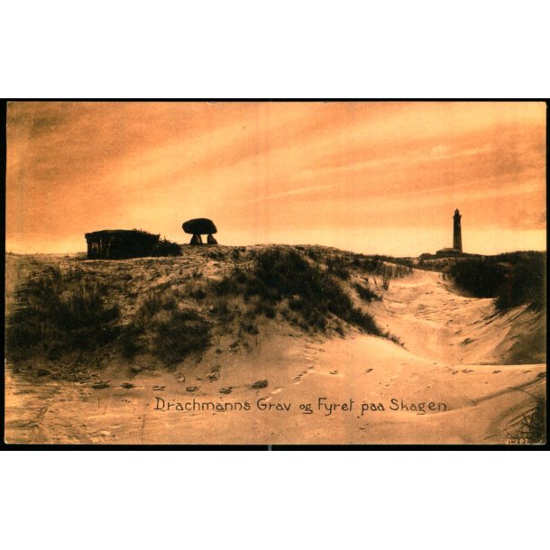 Drachmanns Grav og Fyret paa Skagen - Stender 39514 - Ubrugt