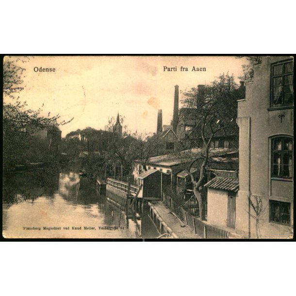 Odense - Parti fra Aaen - Flensborg Magasinet ved Knud M�ller - u/n - Brugt