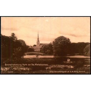 Brahetrolleborg Park set fra M�llebakken - Fotograf A.M. Krog u/n - Ubrugt