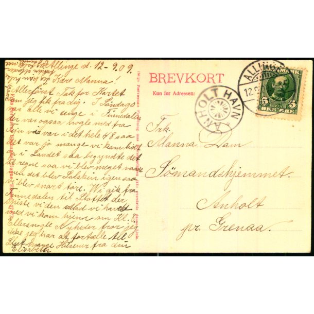 ANHOLT HAVN p Postkort 