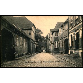 Vestergade med Vesterport - Faaborg - F.C. Alstr�ms Bogh. 23560 - Brugt
