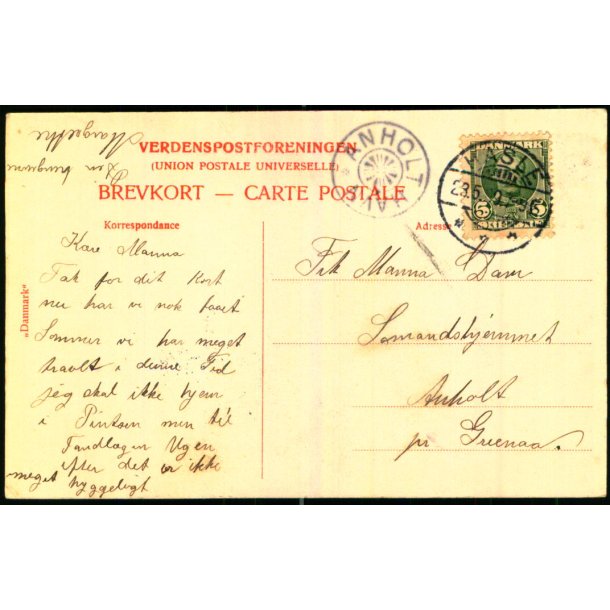 ANHOLT HAVN p Postkort 