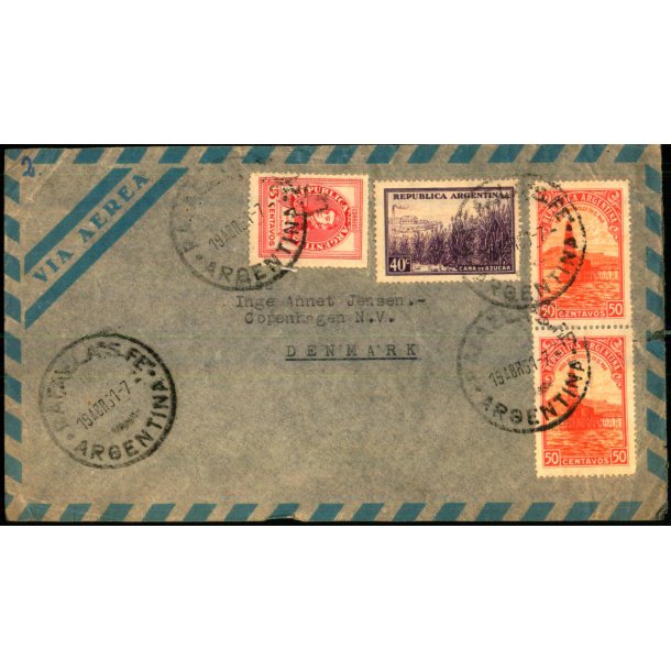 Luftpost Brev fra Argentina - 19 - 4 - 51