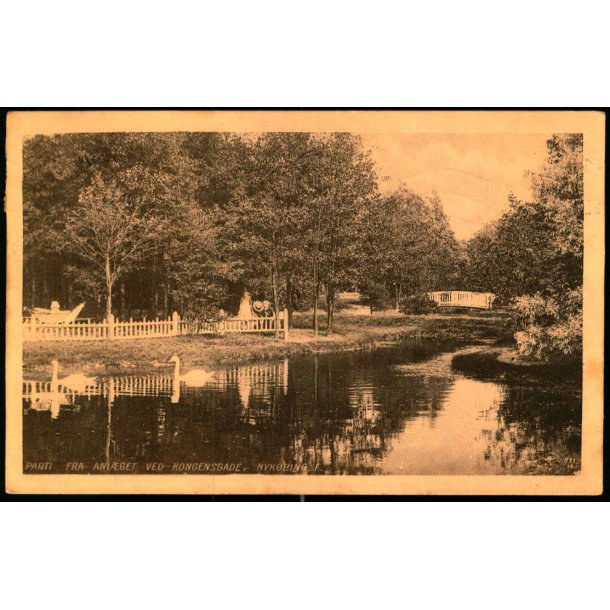 Parti fra Anl�get ved Kongensgade - Nyk�bing F. - Peter Alstrup 1880 - Brugt