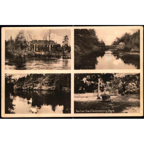 Partier fra Clasonsborg Park - N. Clemmensens Kortforlag 67697 - Ubrugt