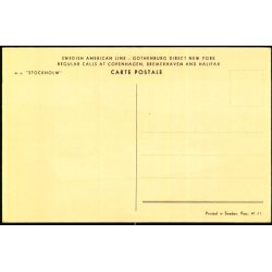 M/S STOKHOLM - Swedish American Line - u/n - Ubrugt