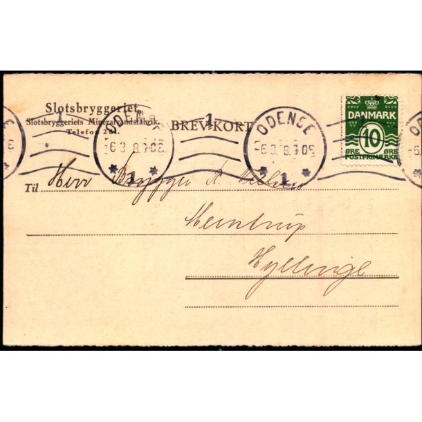 Slotsbryggeriets Mineralvandsfabrik - Helsagskort u/n - Brugt