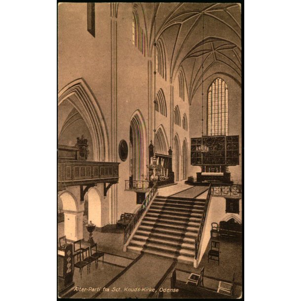 Alter-Parti fra Sct. Knuds-Kirke - Odense - Chr. Pedersens Kunstforlag 82 A - Brugt