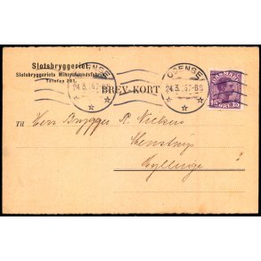 Slotsbryggeriets Mineralvandsfabrik - Helsagskort u/n - Brugt