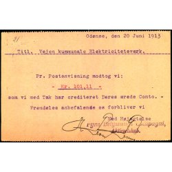 Fyens Belysnings Compagni - Odense - Helsagskort u/n - Brugt