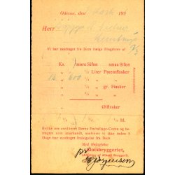 Slotsbryggeriets Mineralvandsfabrik - Helsagskort u/n - Brugt