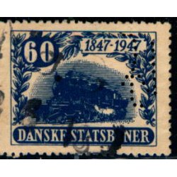 Perfin - Srensen, Madsen &amp; Co. p Jernbanemrke - Stemplet