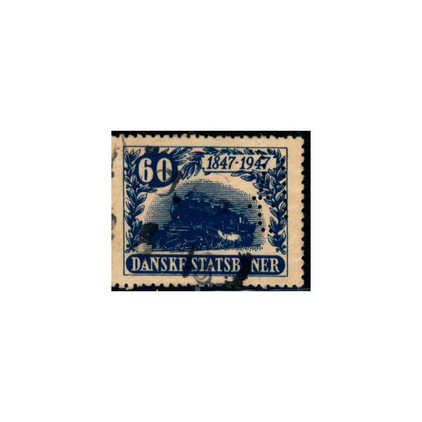 Perfin - Srensen, Madsen &amp; Co. p Jernbanemrke - Stemplet