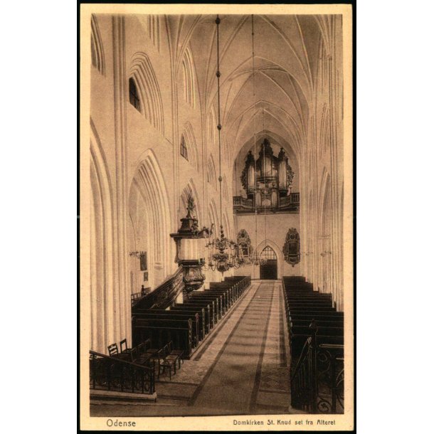 Odense - Domkirken Sct. Knud set fra Alteret - Chr. Pedersens Kunstforlag 2 - Ubrugt