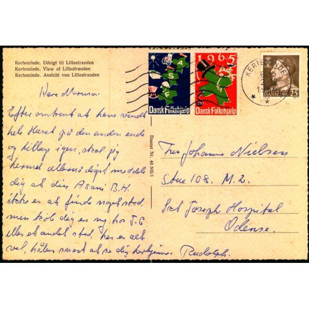 1965 Dansk Folkehjlp p Postkort