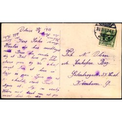 Odense 30 - 8- 1911 - Fotokort - u/n - Brugt