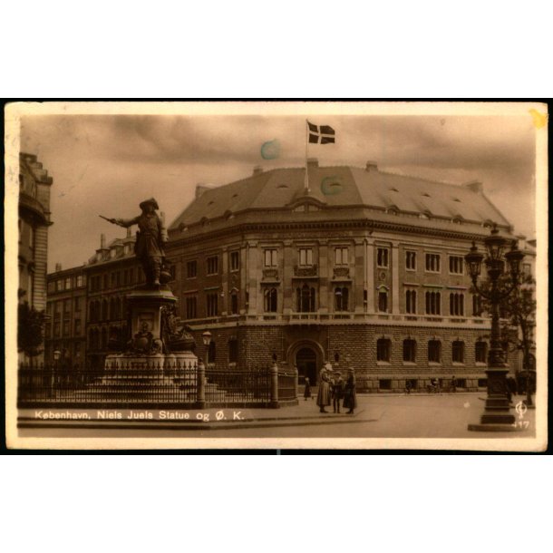 Kbenhavn - Niels Juels Statue og .K. - Chr. Olsen 417 - Brugt